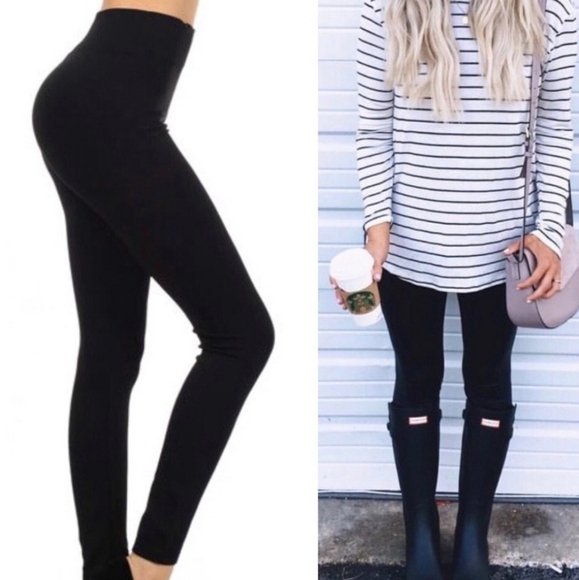 Private Label Pants - Black High Waisted Leggings | Boutique | One Size Fits Most